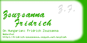 zsuzsanna fridrich business card